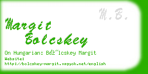 margit bolcskey business card